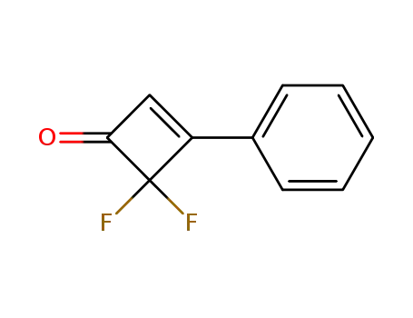 Molecular Structure of 313-30-4 (4,4-Difluoro-3-phenyl-cyclobuten-<sup>(2)</sup>-on-<sup>(1)</sup>)