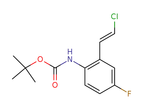 Molecular Structure of 908600-91-9 (tert-butyl 2-[(E)-2-chloroethenyl]-4-fluorophenylcarbamate)
