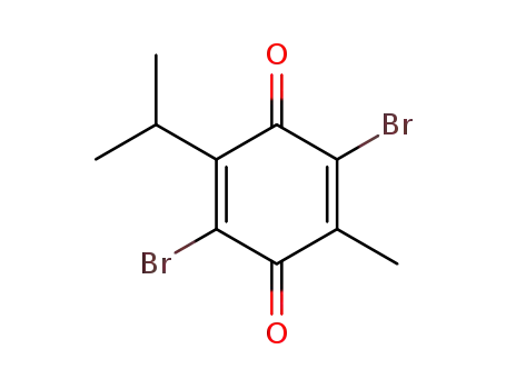 Molecular Structure of 29096-93-3 (2,5-Dibromo-3-isopropyl-6-methylbenzoquinone)