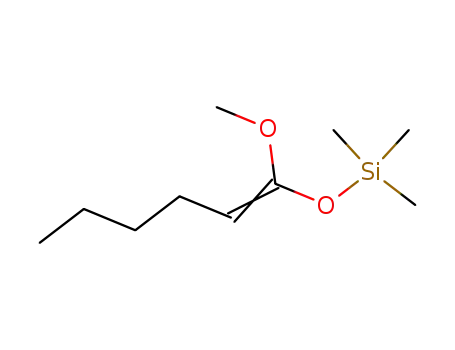 Molecular Structure of 84393-11-3 (Silane, [(1-methoxy-1-hexenyl)oxy]trimethyl-)