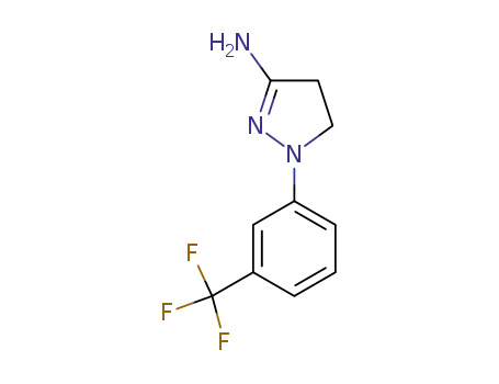 Molecular Structure of 66000-40-6 (4,5-dihydro-1-[3-(trifluoromethyl)phenyl]-1H-pyrazol-3-amine)