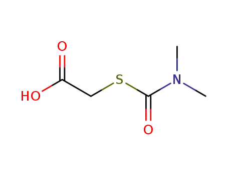 Molecular Structure of 29596-84-7 (dimethylcarbamoylsulfanyl-acetic acid)
