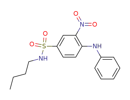Benzenesulfonamide, N-butyl-3-nitro-4-(phenylamino)-