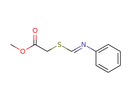 Molecular Structure of 84495-75-0 ((N-Phenyl-formimidoylsulfanyl)-acetic acid methyl ester)