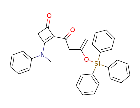 3-(N-Methylanilino)-2-<3-(triphenylsiloxy)-3-butenoyl>-2-cyclobuten-1-on