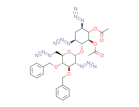 Molecular Structure of 549501-26-0 (5,6-di-O-acetyl-3',4'-di-O-benzyl-1,3,2',3'-tetraazidoneamine)