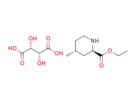 Molecular Structure of 131278-84-7 (ethyl (2R,4R)-4-methyl-2-piperidinecarboxylate L-(+)-tartarate)