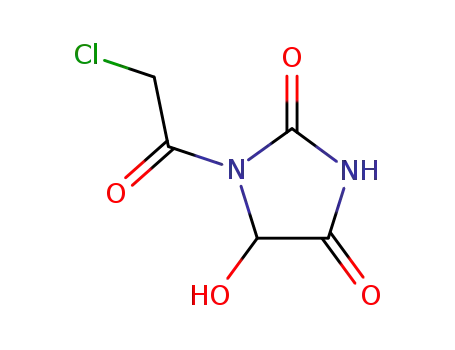 Molecular Structure of 124443-51-2 (2,4-Imidazolidinedione, 1-(chloroacetyl)-5-hydroxy- (9CI))