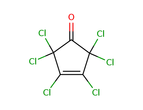Molecular Structure of 15743-12-1 (3-Cyclopenten-1-one, 2,2,3,4,5,5-hexachloro-)