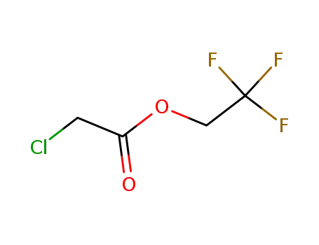 Molecular Structure of 151914-34-0 (Acetic acid, chloro-, 2,2,2-trifluoroethyl ester)