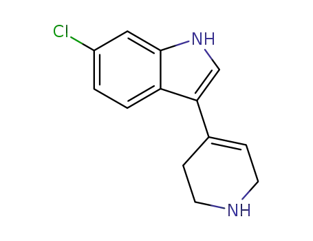 Molecular Structure of 180160-77-4 (6-CHLORO-3-(1,2,3,6-TETRAHYDRO-PYRIDIN-4-YL)-1H-INDOLE)