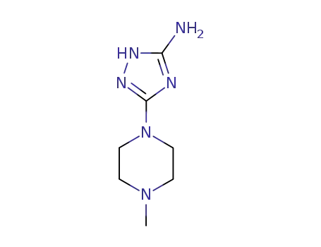 Molecular Structure of 89292-91-1 (5-(4-methylpiperazin-1-yl)-1H-1,2,4-triazol-3-amine)