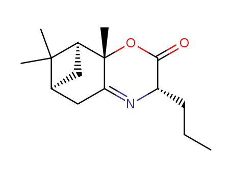 Molecular Structure of 141895-39-8 ((1S,2S,5S,9S)-2,10,10-Trimethyl-5-propyl-3-oxa-6-aza-tricyclo[7.1.1.0<sup>2,7</sup>]undec-6-en-4-one)