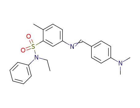 Molecular Structure of 65175-29-3 (4-[[[4-(dimethylamino)phenyl]methylene]amino]-N-ethyl-N-phenyltoluene-2-sulphonamide)