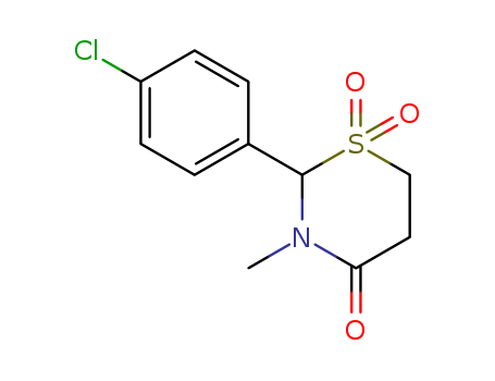 4H-1,3-Thiazin-4-one,2-(4-chlorophenyl)tetrahydro-3-methyl-, 1,1-dioxide