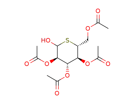 Molecular Structure of 137886-82-9 (2,3,4,6-tetra-O-acetyl-5-thio-D-glucopyranose)