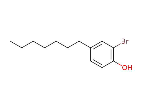 Molecular Structure of 88134-01-4 (Phenol, 2-bromo-4-heptyl-)