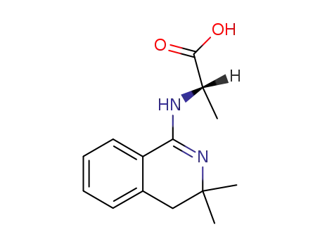 Molecular Structure of 537049-19-7 (2-(3,3-DIMETHYL-3,4-DIHYDRO-ISOQUINOLIN-1-YL-AMINO)-PROPIONIC ACID)