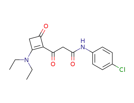 Molecular Structure of 79139-27-8 (4'-Chlor-3-<2-(diethylamino)-4-oxo-1-cyclobutenyl>-3-oxopropananilid)
