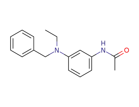 Molecular Structure of 29103-58-0 (N-[3-[ethyl(phenylmethyl)amino]phenyl]acetamide)