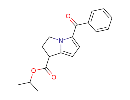 Molecular Structure of 66635-74-3 (5-benzoyl-2,3-dihydro-1H-pyrrolizin-1-carboxylic acid-2-propyl ester)