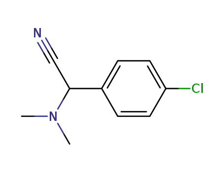 Molecular Structure of 15190-08-6 (4-Chloro-α-(dimethylamino)benzeneacetonitrile)