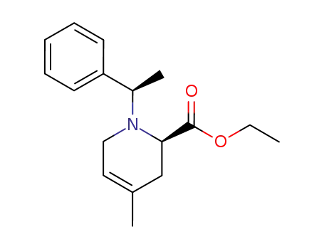 (6R)-1-<(R)-1-phenylethyl>-6-ethoxycarbonyl-4-methyl-3,4-didehydropiperidine