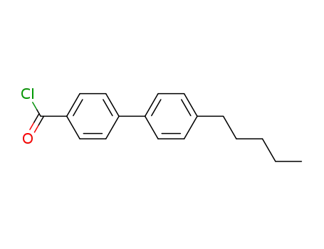 Molecular Structure of 59748-37-7 (p-Pentylbiphenyl-p'-carbonyl chloride)