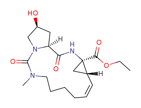 Molecular Structure of 922726-54-3 (17-hydroxy-13-methyl-2,14-dioxo-3,13,15-triaza-tricyclo[13.3.0.0*4.6*]-octadec-7-ene-4-carboxylic acid ethyl ester)