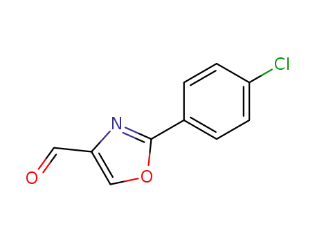 Molecular Structure of 59398-91-3 (2-(4-CHLORO-PHENYL)-OXAZOLE-4-CARBALDEHYDE)