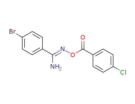 Molecular Structure of 68451-86-5 (Benzenecarboximidamide, 4-bromo-N-[(4-chlorobenzoyl)oxy]-)