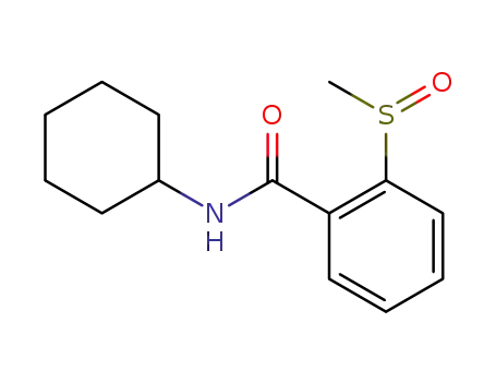 Molecular Structure of 79054-66-3 (N-Cyclohexyl-2-methanesulfinyl-benzamide)