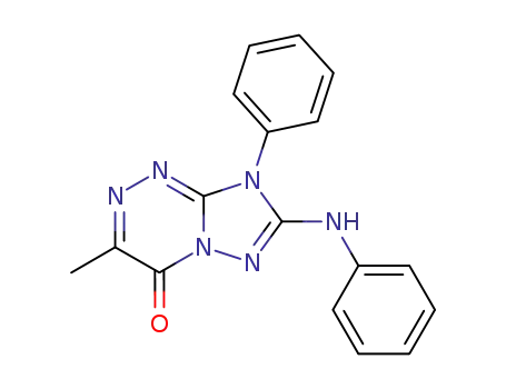 [1,2,4]Triazolo[5,1-c][1,2,4]triazin-4(8H)-one,
3-methyl-8-phenyl-7-(phenylamino)-