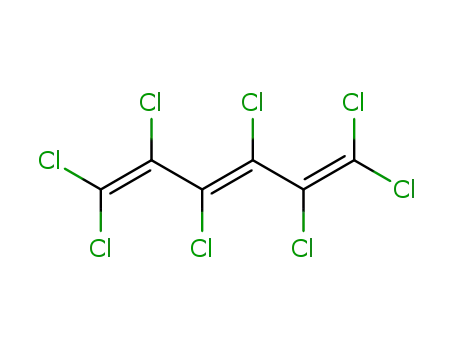 Molecular Structure of 14018-23-6 (1,3,5-Hexatriene, 1,1,2,3,4,5,6,6-octachloro-, (E)-)