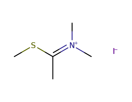 Molecular Structure of 25355-12-8 (Methanaminium, N-methyl-N-[1-(methylthio)ethylidene]-, iodide)