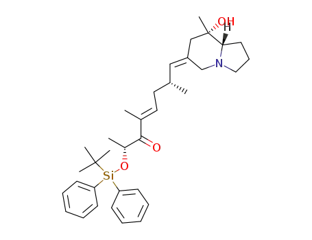 (8S,8aS)-8-hydroxy-8-methyl-6(Z)-<6-oxo-2(R),5-dimethyl-7(R)-(tert-butyldiphenylsiloxy)-4(E)-octenylidene>octahydroindolizidine