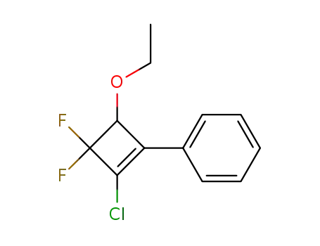 Molecular Structure of 1495-74-5 (1,1-Difluor-2-chlor-4-ethoxy-3-phenyl-cyclobuten-<sup>(2)</sup>)