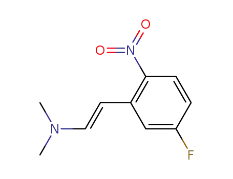 Molecular Structure of 32989-58-5 (Ethenamine, 2-(5-fluoro-2-nitrophenyl)-N,N-dimethyl-, (E)-)