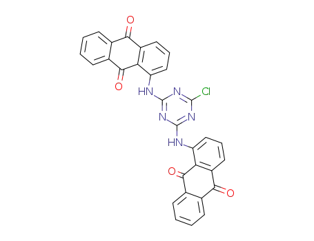 Molecular Structure of 17612-57-6 (1,1'-[(6-chloro-1,3,5-triazine-2,4-diyl)diimino]bisanthraquinone)