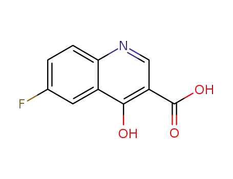 Molecular Structure of 343-10-2 (6-FLUORO-4-HYDROXYQUINOLINE-3-CARBOXYLIC ACID)