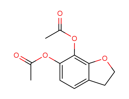 Molecular Structure of 68123-32-0 (2,3-Dihydrobenzofuran-6,7-diol diacetate)