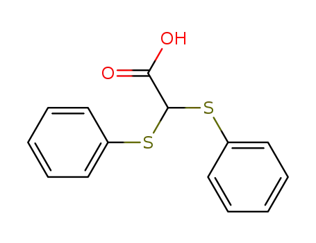 Molecular Structure of 1914-64-3 (Acetic acid, bis(phenylthio)-)