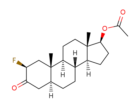 Molecular Structure of 1648-62-0 ((2beta,5alpha,17beta)-2-fluoro-3-oxoandrostan-17-yl acetate)