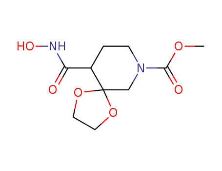 1,4-Dioxa-7-azaspiro[4.5]decane-7-carboxylicacid, 10-[(hydroxyamino)carbonyl]-, methyl ester
