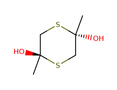 Molecular Structure of 146511-93-5 (2,5-dimethyl-[1,4]dithiane-2,5-diol)