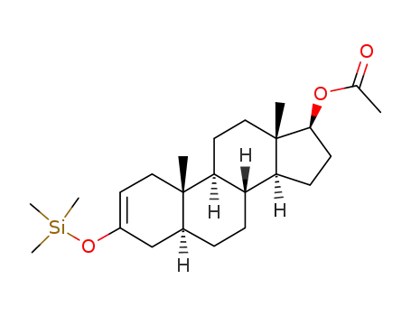 Molecular Structure of 68522-43-0 (3-Trimethylsiloxy-5α-androst-2-en-17β-ylacetat)