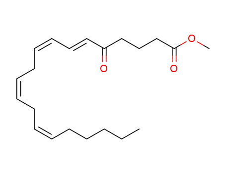 Molecular Structure of 74785-00-5 (methyl (6E,8Z,11Z,14Z)-5-oxo-6,8,11,14-eicosatetraenoate)