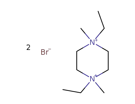 Molecular Structure of 115984-67-3 (1,4-diethyl-1,4-dimethylpiperazinium dibromide)