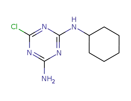 Molecular Structure of 78532-50-0 (6-chloro-N-cyclohexyl-1,3,5-triazine-2,4-diamine)