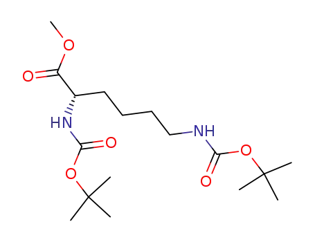 Molecular Structure of 2483-48-9 ((+)-(S)-N<sub>2</sub>,N<sub>6</sub>-bis[(1,1-dimethylethoxy)carbonyl]-lysine methyl ester)